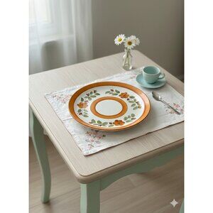 VTG Stangl Pottery Bittersweet Dinner Plates Set Of 5 Floral Stoneware USA 10"